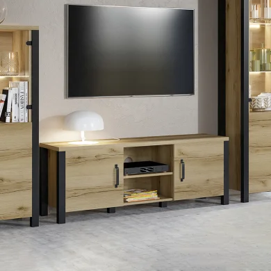 Mobile porta tv 147x57cm rovere nero Nebraska