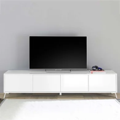 Mobile porta tv 205x48cm 4 ante bianco lucido Tosca