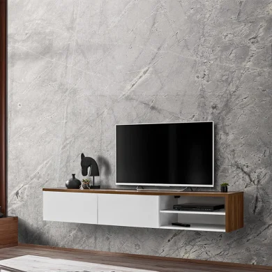 Mobile porta tv sospeso 180x30cm rovere antico bianco opaco Botticelli