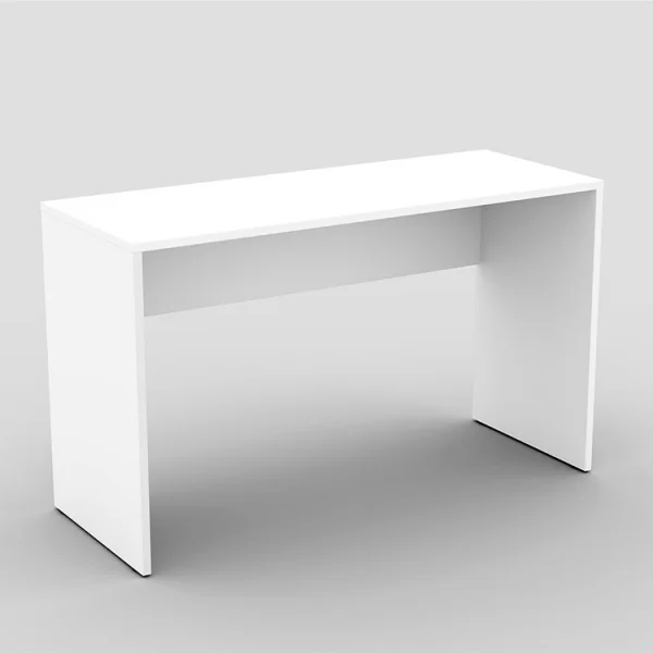 Scrivania 130x50cm ufficio moderna bianco opaco Callum