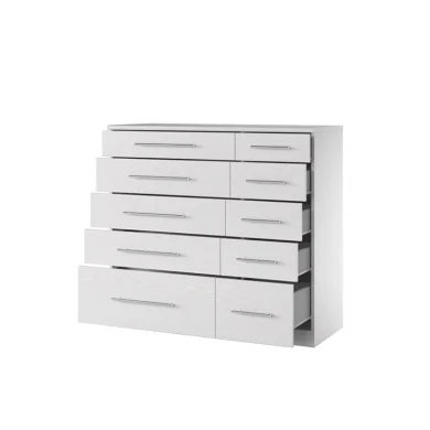 Cassettiera moderna 103x95cm bianco frassinato Dogliani