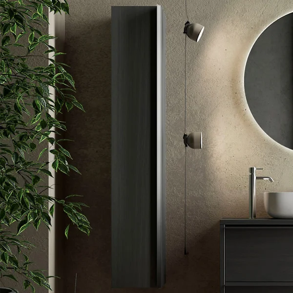 Colonna bagno 26x138cm 1 anta nero frassinato Absolut