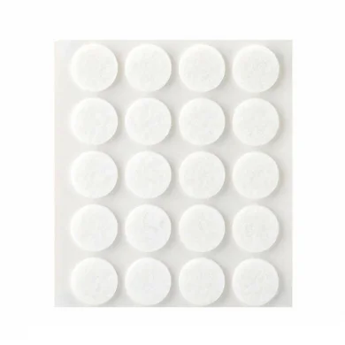 Dischi di feltro adesivi 20 pezzi Ø1,7cm bianco Brigitte