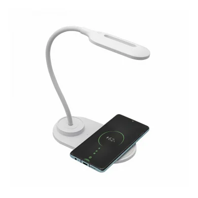 Lampada 16x38cm da tavolo con caricabatterie LED bianco Sirio