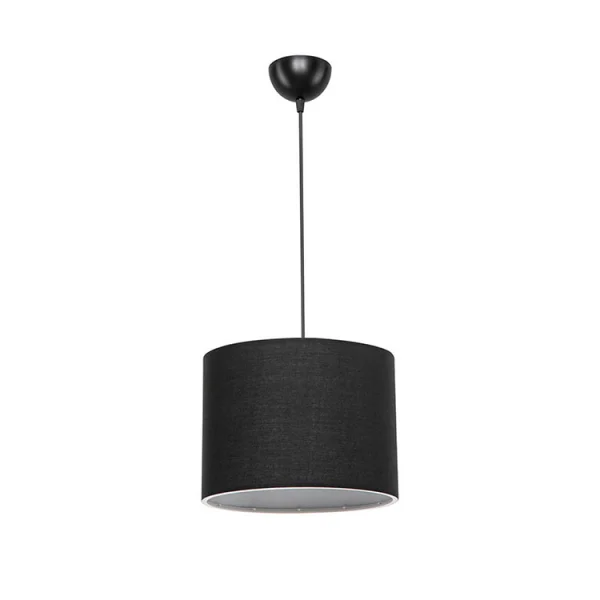 Lampadario 22x60cm da soffitto moderno nero Frabosa