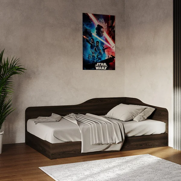 Letto 120x190cm una piazza e mezza contenitore wengè Alex Gihome®