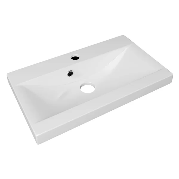 Mobile bagno 140x132cm sospeso con specchio bianco lucido Luz