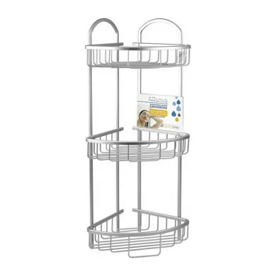 Scaffale bagno 23x68cm effetto argentato Merak