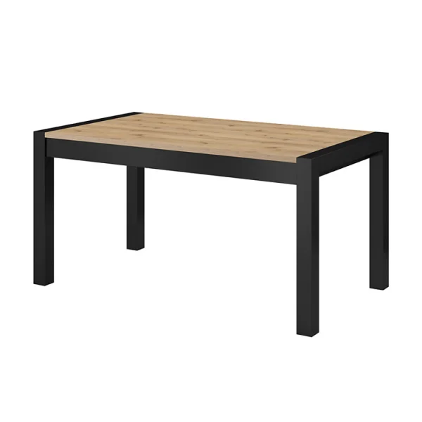 Tavolo 160/240cm allungabile industrial quercia opaco nero Neive