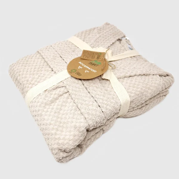 Accappatoio bagno in cotone taglia L/XL beige Gobi