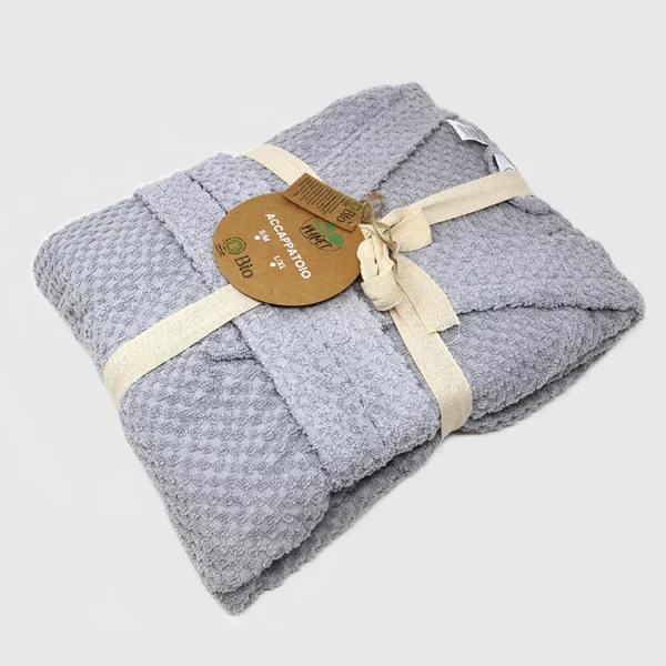 Accappatoio bagno in cotone taglia L/XL grigio Gobi