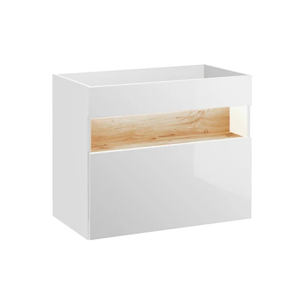 Mobile bagno sospeso 80cm bianco rovere Jachal