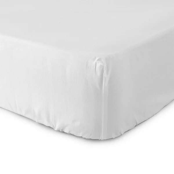 Lenzuolo matrimoniale in cotone con elastico 180x200cm bianco Meier