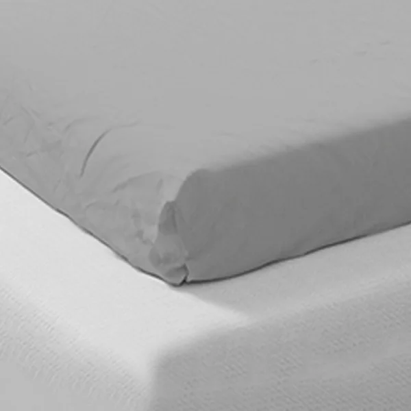 Lenzuolo oversize con angoli in cotone bio 180x200cm grigio Rolla