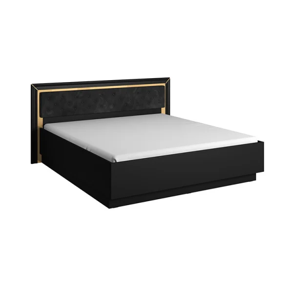 Letto matrimoniale oversize 180x200cm nero oro Benz