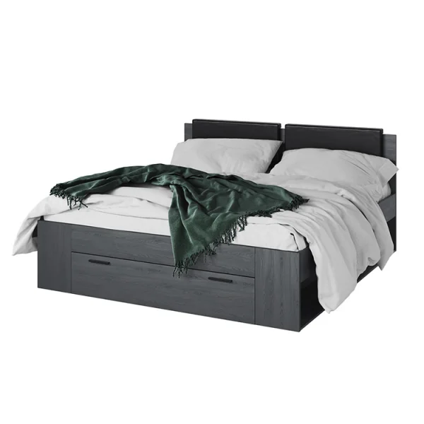 Letto 180x200cm matrimoniale oversize con cassettone ossido Cortina Gihome®