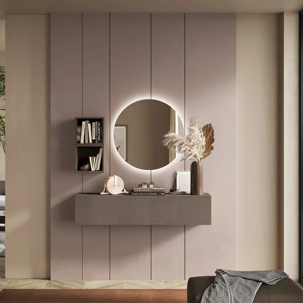 Mobile ingresso sospeso 138x140h cm 1 anta 2 cubotti  marrone bronzo Sunset 57