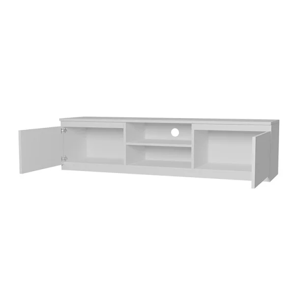 Mobile porta TV 140x36h cm 2 ante 2 vani moderno bianco Hippo