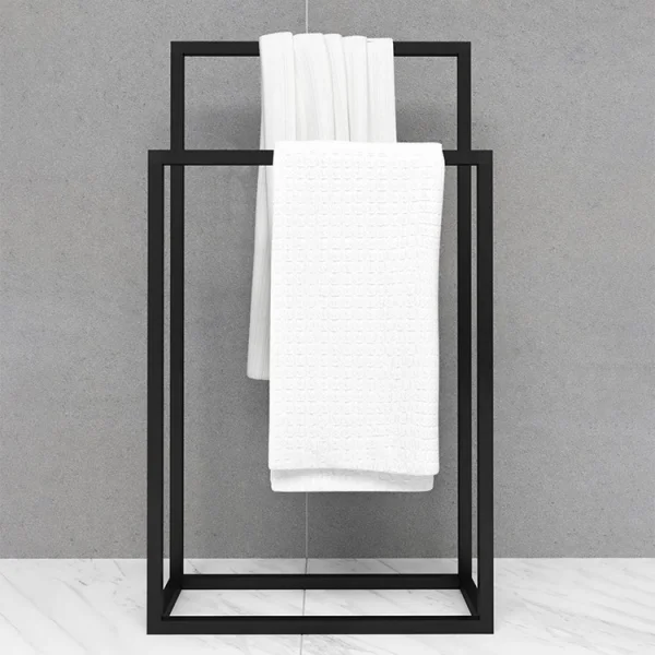 Portasciugamani da bagno 50x89cm metallo nero Yapen