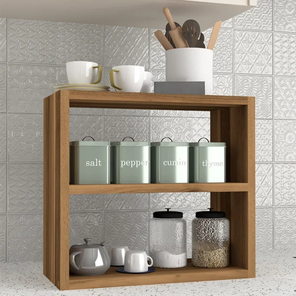 Scaffale da cucina 44x40h cm moderno noce Grecia