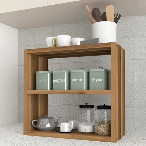 Scaffale da cucina 44x40h cm moderno noce Grecia