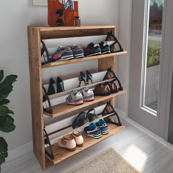 Scarpiera ingresso 74x110h cm moderna rovere Palmaria