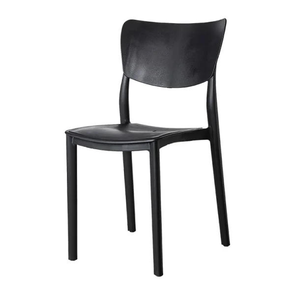 Set 4 sedie da giardino esterno bar dehors impilabili plastica grigia Tania