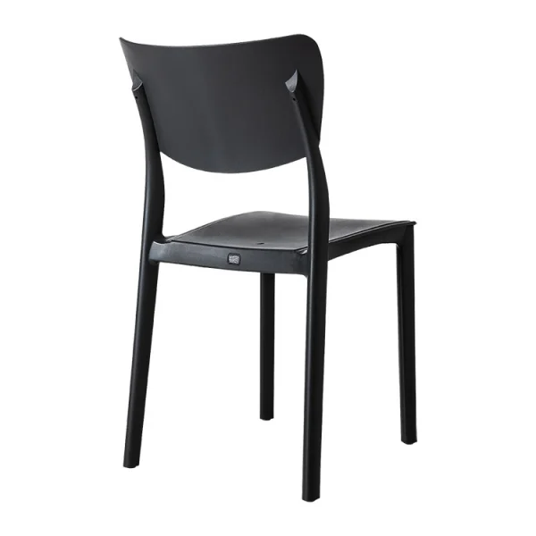 Set 4 sedie da giardino esterno bar dehors impilabili plastica grigia Tania