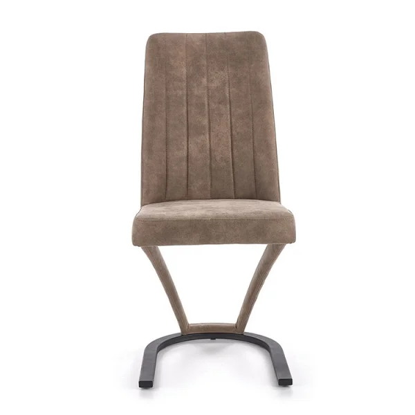 Set 2 sedie soggiorno ecopelle design moderne marrone Serva