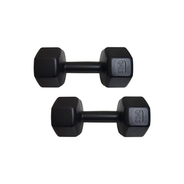 Set 2 manubri pesi da 3kg neri Columbus