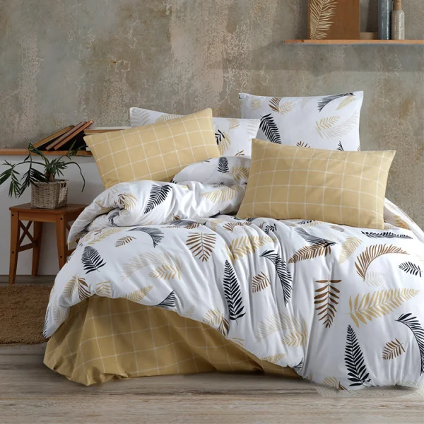 Set copripiumino matrimoniale e federe 220x240cm beige Ingrid
