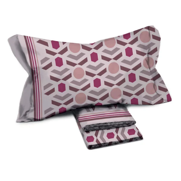 Set lenzuola letto alla francese in cotone fantasia greca Apple
