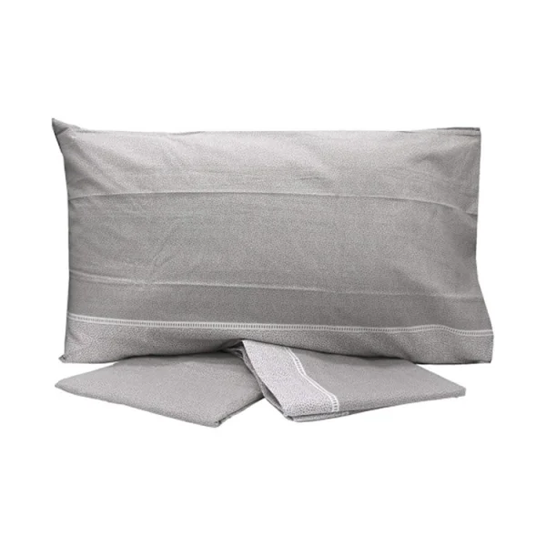 Set lenzuola letto alla francese in cotone grigio Freedom