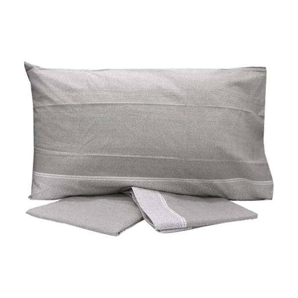 Set lenzuola letto una piazza e mezza in cotone grigio Freedom
