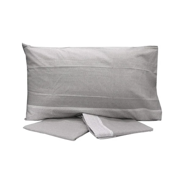 Set lenzuola matrimoniali in cotone grigio Freedom