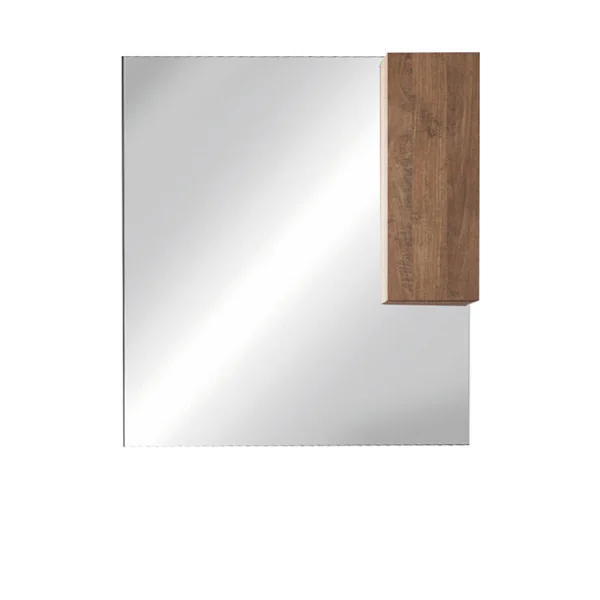 Specchiera 120x110cm bagno con led e pensile rovere Alvarez