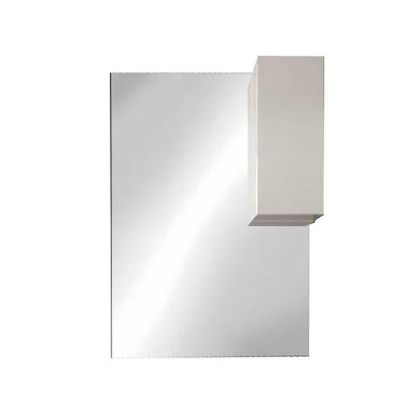 Specchiera 80x110cm da bagno con led e pensile bianco lucido Minister