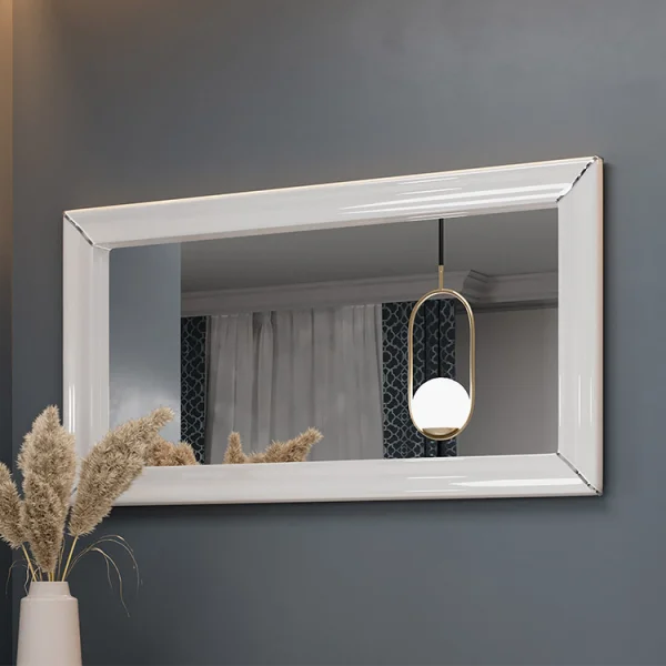 Specchio moderno 119x64cm bianco Benz