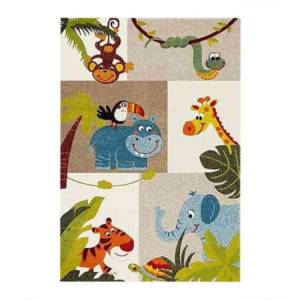 Tappeto bambino rettangolare 120x160cm animali Children