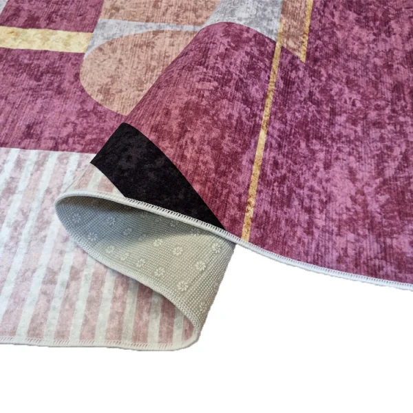 Tappeto moderno a fantasia da salotto 120x180cm rosa Cioccola
