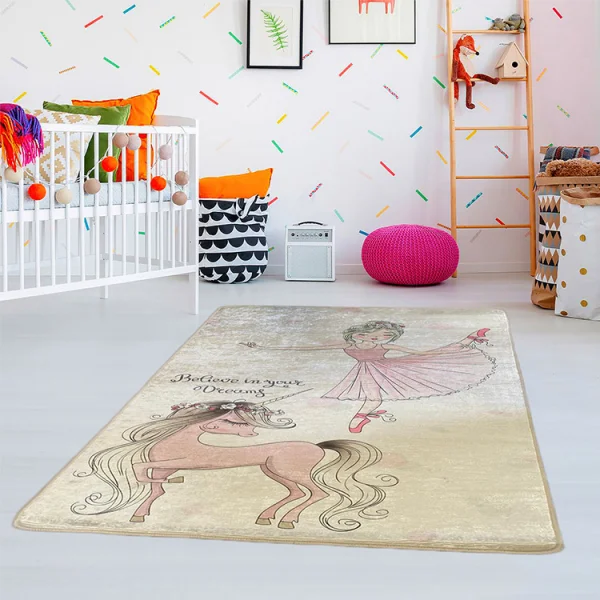 Tappeto rettangolare bambino 100x150cm fantasia Ballo