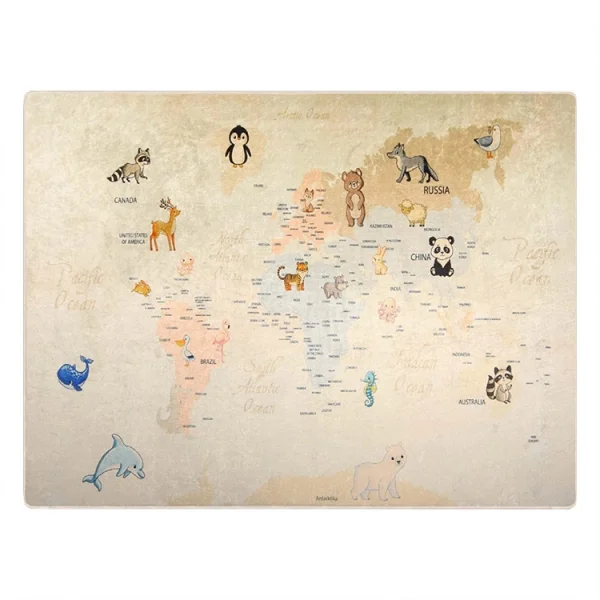 Tappeto rettangolare bambino 50x150cm fantasia Mondo
