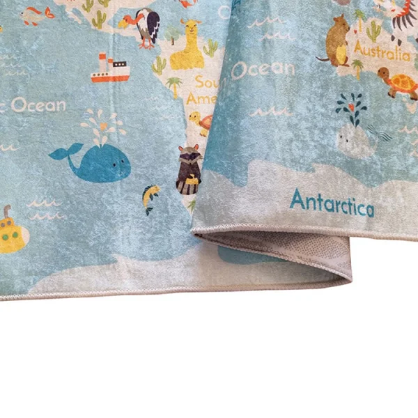 Tappeto rettangolare moderno con Mondo 100x150cm fantasia Sinai