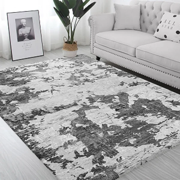 Tappeto salotto rettangolare 120x180cm macchia nero bianco Fante
