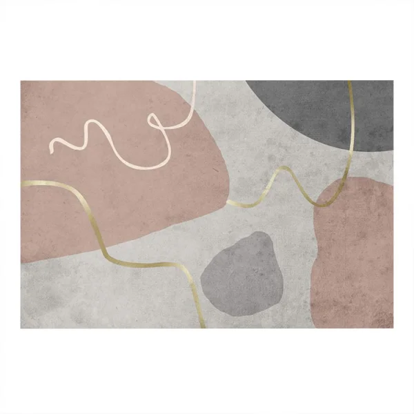 Tappeto salotto rettangolare 120x180cm rosa grigio Caramella