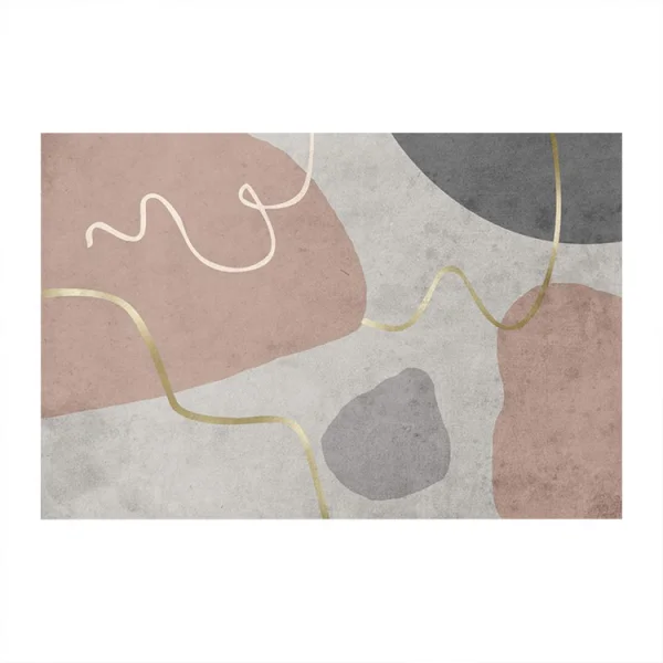 Tappeto salotto rettangolare 160x230cm rosa grigio Caramella