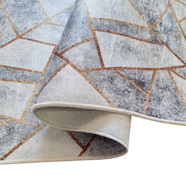 Tappeto salotto rettangolare 200x290cm bianco grigio Triangolo
