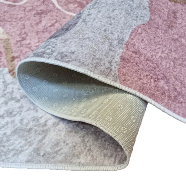Tappeto salotto rettangolare 80x150cm rosa grigio Caramella