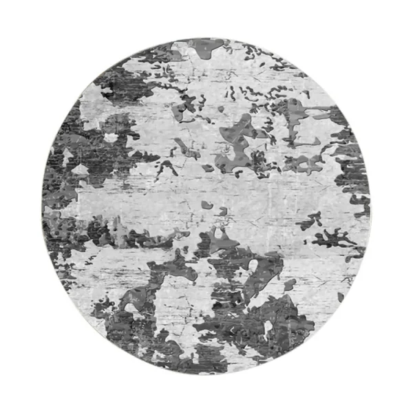 Tappeto salotto rotondo 120x120cm macchia nero bianco Fante