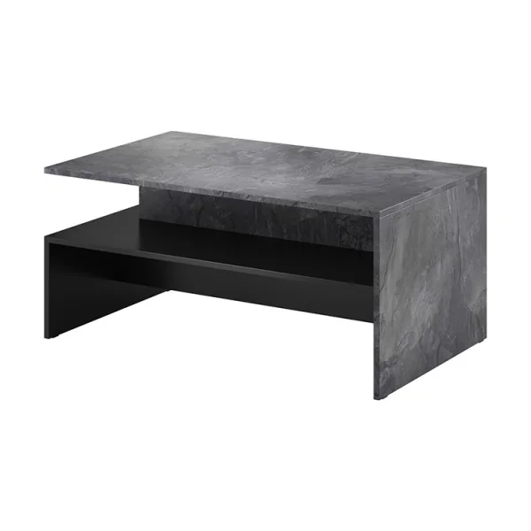 Tavolino 100x45cm da salotto design ossido e nero Emotion Gihome®
